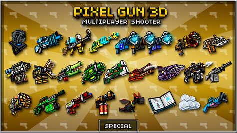 all the guns in pixel gun 3d